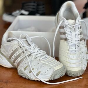 Adidas Women's Cream and White Athletic Shoes